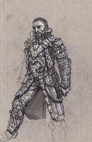 Johnny Gat Concept Art - Gat out of Hell Barbarian look - hair and armour