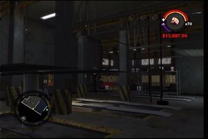 Donnie's garage in Saints Row - interior work area