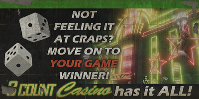 3 Count Casino - Craps billboard