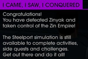 Saints Row IV - I came, I saw, I conquered message