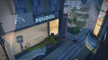 Bulldog logo on a building in Downtown Stilwater