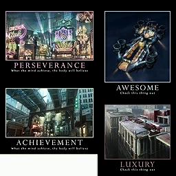 Motivational posters - The Daedalus poster is in the top right