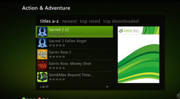 Saints Row Money Shot in xbox menu