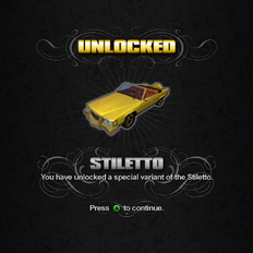 Saints Row unlockable - Vehicles - Stiletto