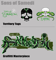 The Sons of Samedi Territory Tags and Graffitti