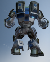 Mech suit character model - rear in Saints Row IV