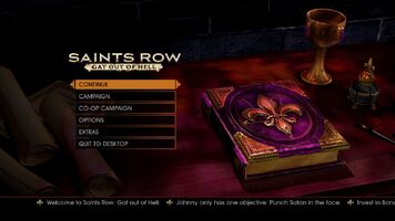 Saints Row Gat out of Hell main menu