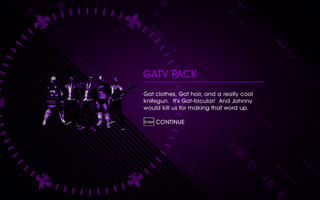 Saints Row IV - GatV Pack unlock screen