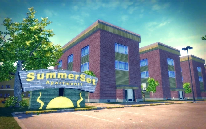 Sommerset in Saints Row 2 - SummerSet Apartments sign