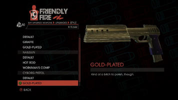 Weapon - SMGs - Rapid-Fire SMG - Cyborg Pistol - Gold-Plated