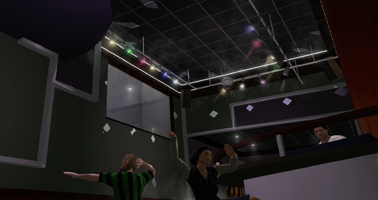 Stocks interior DJ booth and disco ball in Saints Row