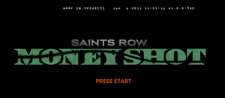 Saints Row Money Shot - alternate logo in earlier version