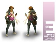 Early concept art and design for Matt Miller in Saints Row: The Third