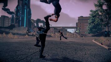 Combat in Saints Row IV - Super gorilla press back kick head stomp - middle