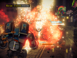 Mech Suit Mayhem explosion