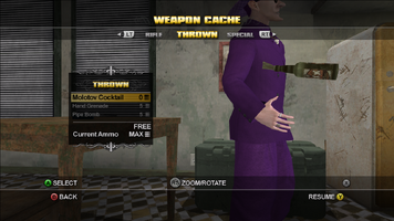 Saints Row Weapon Cache - Thrown - Molotov Cocktail flip