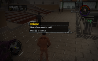 Streaking tutorial in Saints Row 2 - Show off your goods for cash