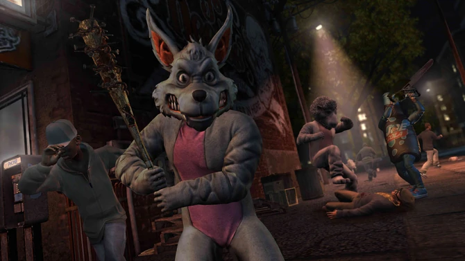 Spiked Bat in a promo image for Saints Row: The Third