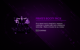 Pirate's Booty Pack unlocked