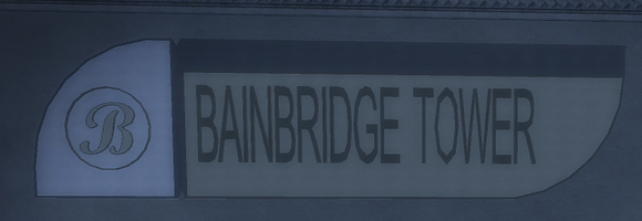 Bainbridge Tower front sign