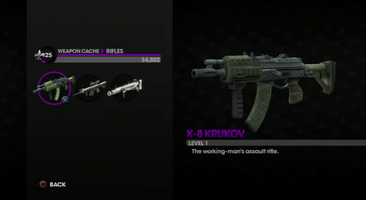 K-8 Krukov in the Weapon Cache