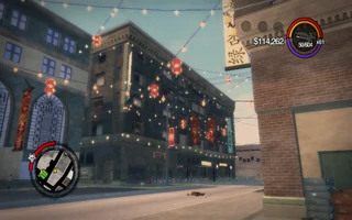 Little Shanghai - lanterns across road