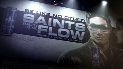 Saints Flow billboard in the Saints Row The Third Power CG trailer