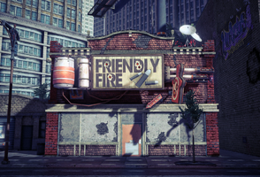 Friendly Fire exterior in Saints Row IV