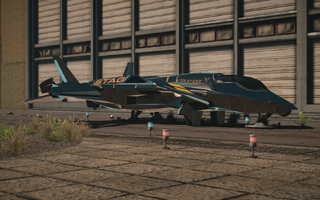 F-69 VTOL - cyrus variant - front left parked in Saints Row IV