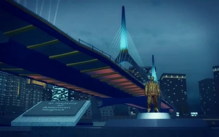 Athos Bay in Saints Row 2 - Richard Hughes memorial