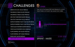 Challenge 25 Speed Rift Gold Medals