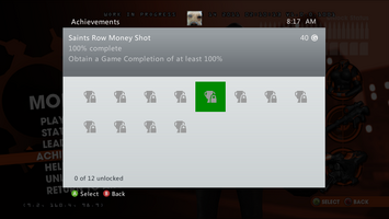 Saints Row Money Shot Achievement - 100% complete