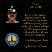 Chief Monroe Plaque in Police Headquarters