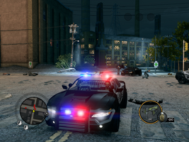 Peacemaker front in Saints Row The Third