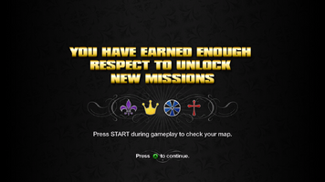 Respect - new missions screen in Saints Row