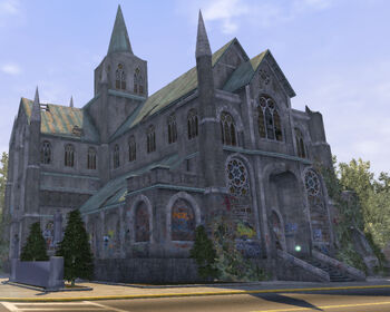 Saints Row Church - north east exterior in Saints Row