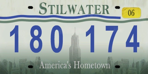 Stilwater license plate, as extracted from a cutscene from Saints Row.