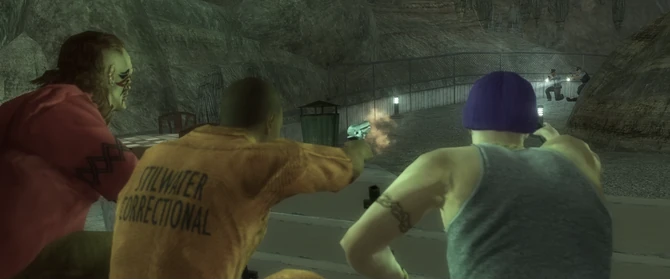 Maero, Playa and Carlos shooting at cops