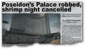 The  newspaper clipping from the completion screen and .