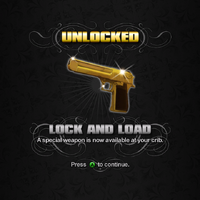 Saints Row unlockable - Weapons - Lock and Load - Gold GDHC