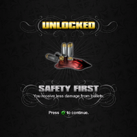 Saints Row unlockable - Abilities - Safety First - reduced bullet damage