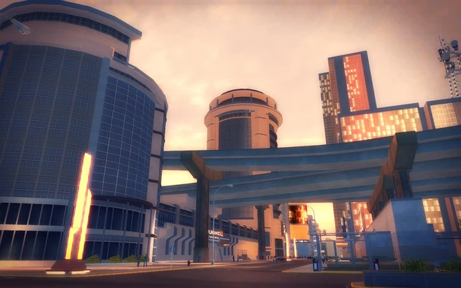 Athos Bay in Saints Row 2 - freeway overpass