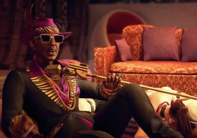 Zimos in an unknown cutscene in Saints Row The Third Remastered