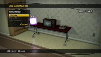 Saints Row Mega Condo - Crib Customization - Home Theater - 10 inch TV