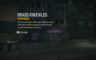 Brass Knuckles in Filmore purchased in Saints Row 2