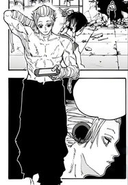 Gaku showing his muscular torso and ear patch.