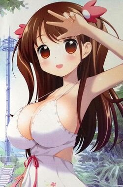 Soccer player, hot, girl, long brown hair, brown eyes, anime, big boobs, big  butt