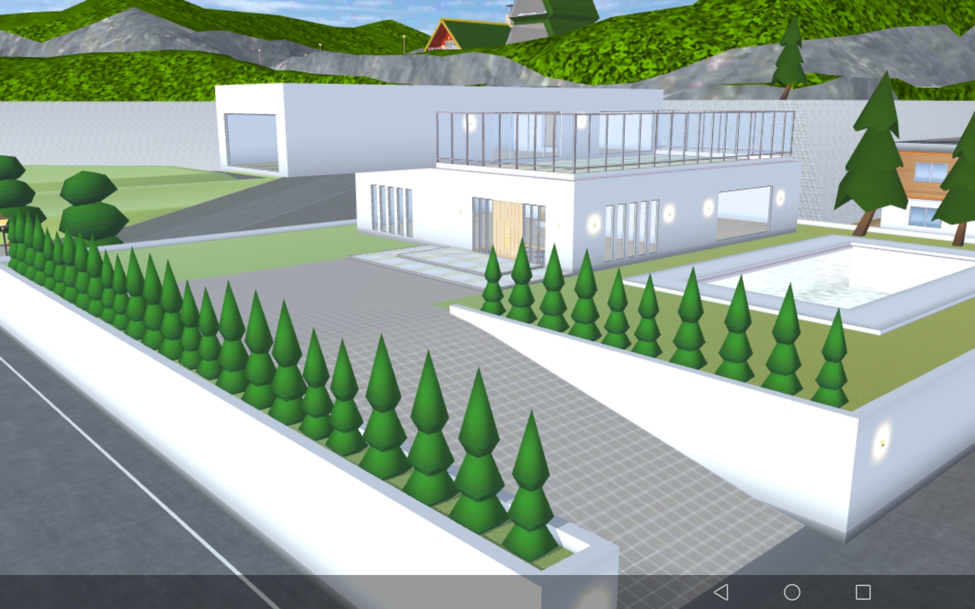 Modern pink house. - Sakura School Simulator Myanmar