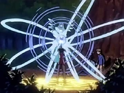 Sakura sellando a Espejo.