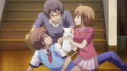 Sorata, Misaki and Jin, meeting for the first time.